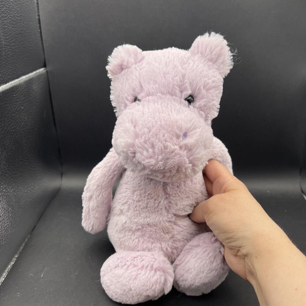 Jellycat Bashful Lilac Purple Hippo 12” Stuffed Animal Retired Mint Condition